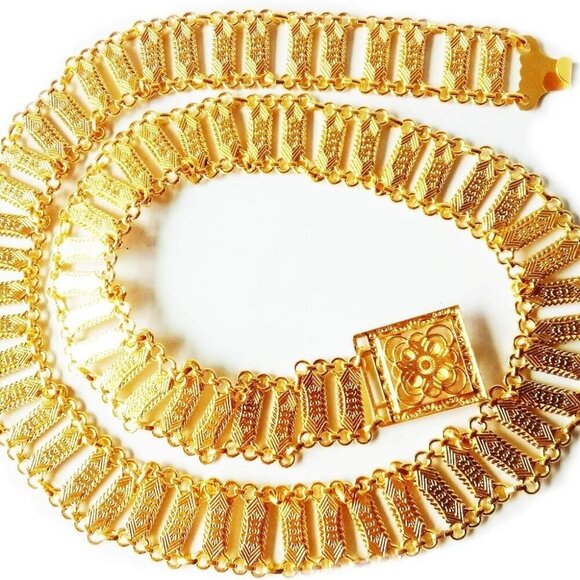 Accessories - Thai Belt Costume Gold Plate Vintage Thailand Traditional Dance Ramthai Women We